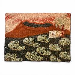 Handmade La Geria Lanzarote Sand Art – Volcanic Vineyard Picture 7x10 cm
